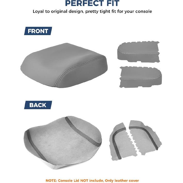 ISSYAUTO Center Console Cover And Front Door Panel Armrest Cover Kit Compatible With 2009-2015 Pilot, Gray Armrest Replacement. Must-Have Christmas
