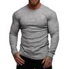 Muscleguys Męski jesienno-zimowy pulowerowy top Nowe codzienne dzianinowe T-shirty z okrągłym dekoltem dla młodzieży