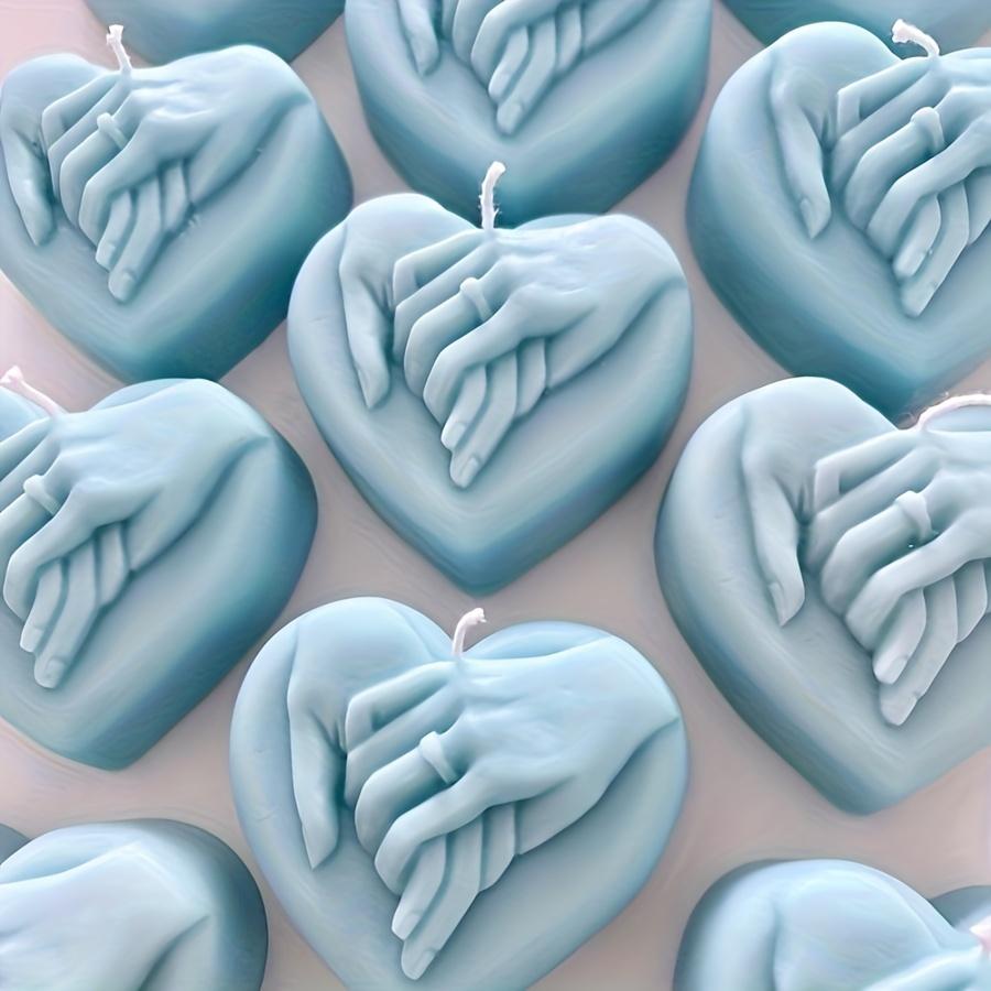 1pc 3D Heart Silicone Candle Molds for Valentine's Day Proposal, DIY Romantic Gift Set, Aromatherapy Wax & Soap Making