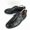 Germany Lloyd Leather Monk Strap Dress Shoes Black 27.0 Decorative Nails