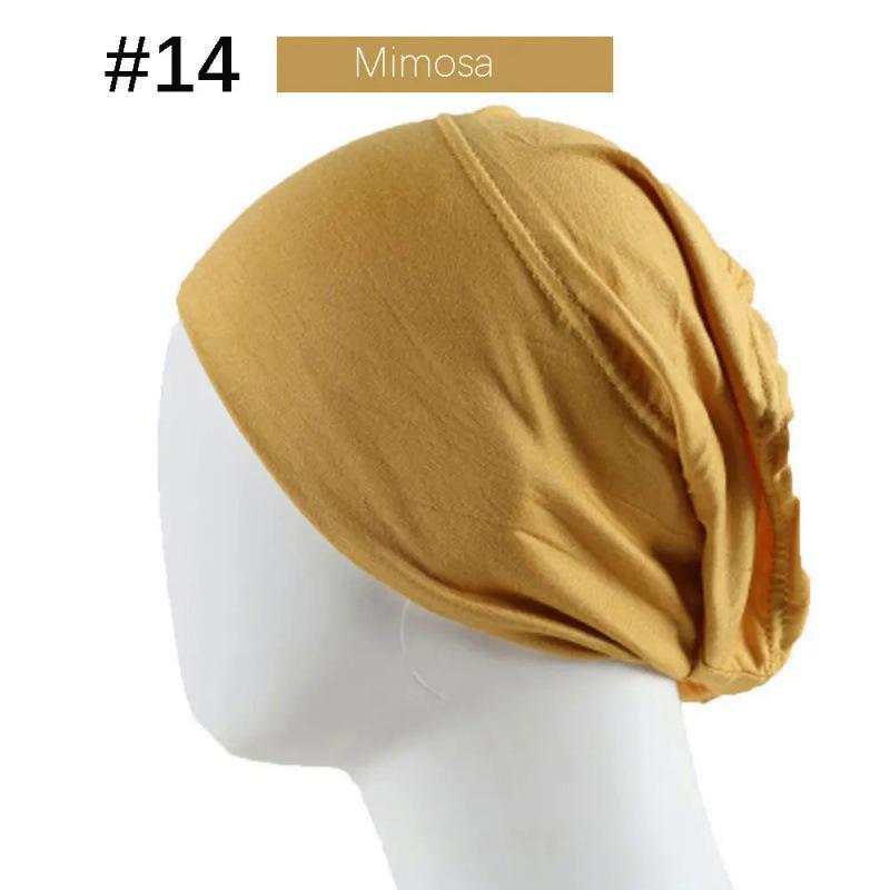Modal Solid Color Women's High-Elasticity Mercerized Cotton Malaysian Tube Beanie Arabic Snood