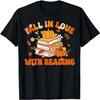 Fall In Love With Reading Book Autumn Pumpkins And Teachers T-Shirt