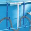 Poolside Pool Leaf Skimmer Net Holder Aboves Ground Pool Pole Hange Adjustable Telescopic Swimming Pole Hooks Accessories