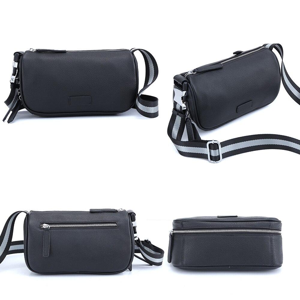 Zency Soft Genuine Leather Chest Bags Simple Casual Female Messenger Bag Multi-functional Large Capacity Women's Outdoor Bag