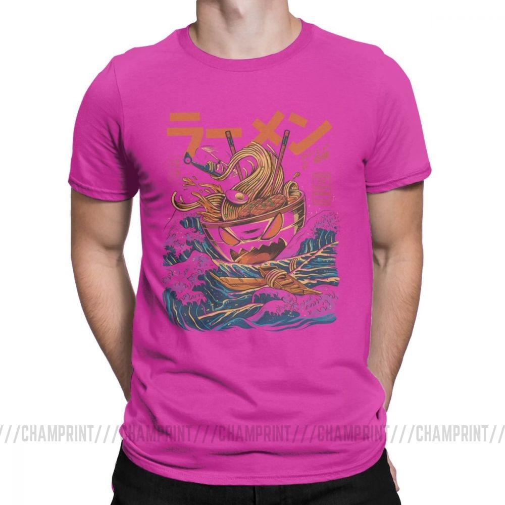 The Great Ramen Off Kanagawa Noodle Ship T Shirts Men Japanese Harajuku Clothing Hip Hop