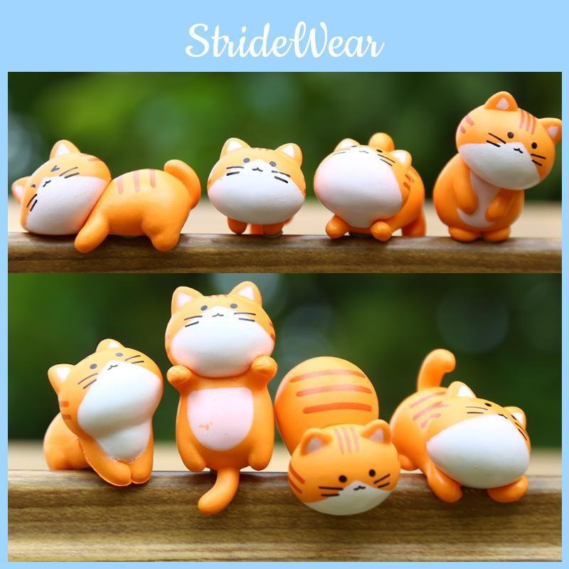 Cute Cat Action Figure Cartoon Model Toy Decoration Doll Children Ornament Gifts