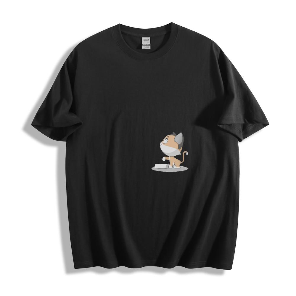 Cartoon Cat Graphic T-Shirt