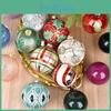 Ornament Geschilderde Boom Glas Kerst 810cm Bal Met Scène Ontwerp Creatieve Feestdecoratie Cadeau