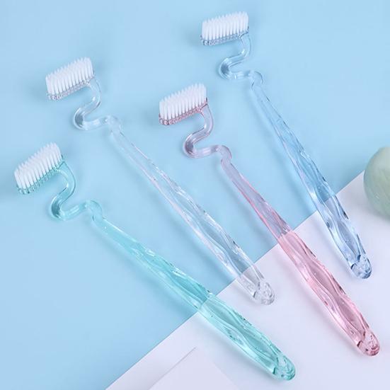 Yousheng Toothbrush with Hanging Hole Design S-Shaped Vertical Brush Soft Bristles Anti-Slip Handle Toothbrush