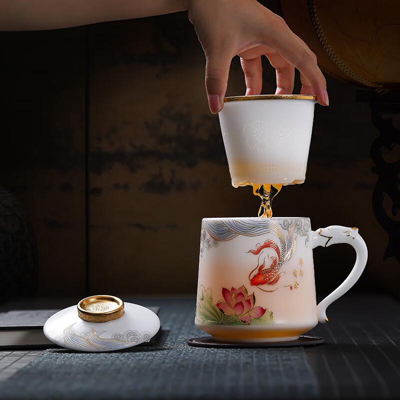 Large Ice-Jade Ceramic Office Tea Mug