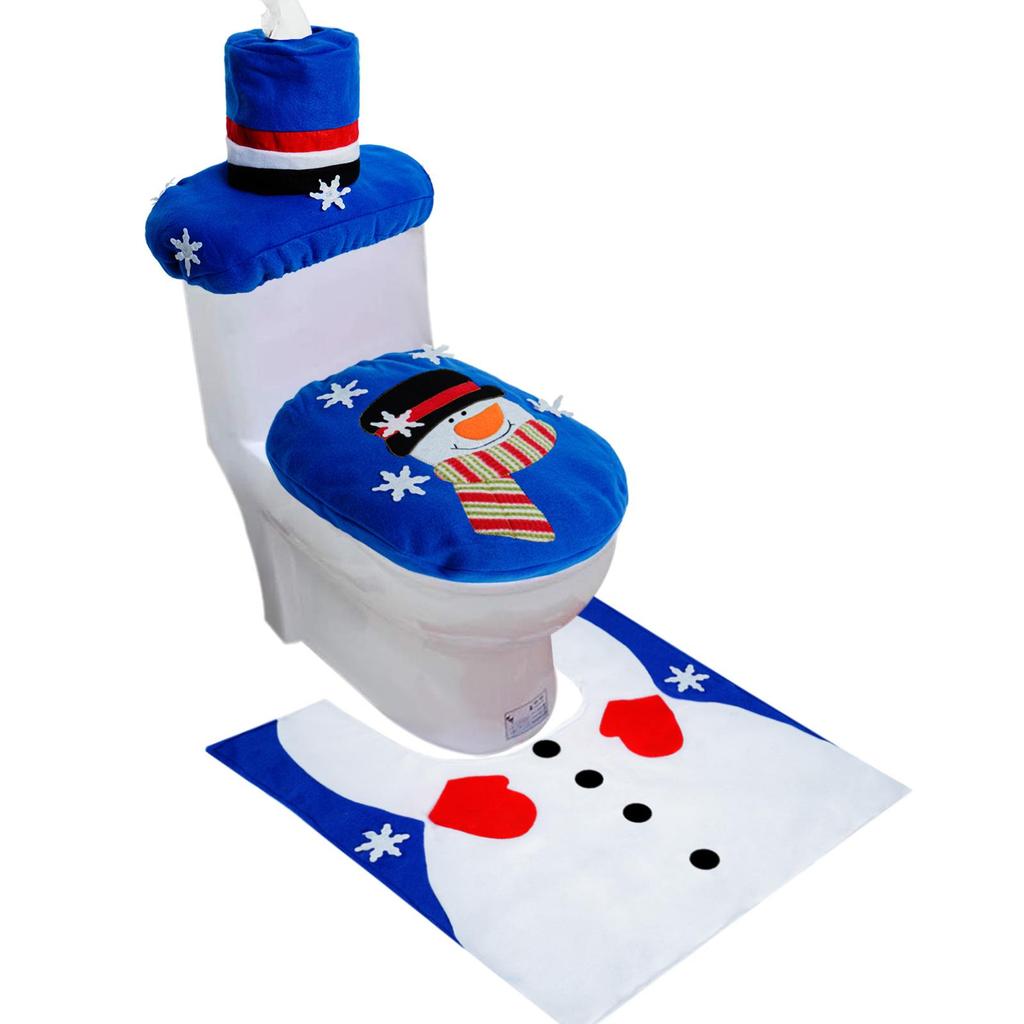 Christmas Snowman Toilet Seat and Cover Set - 3 Pieces