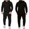 Winter Men Women Two Pcs Sets Sweatshirt Hoodies Pants Male Gyms Fitness Tops Joggers Sportswear Tracksuits
