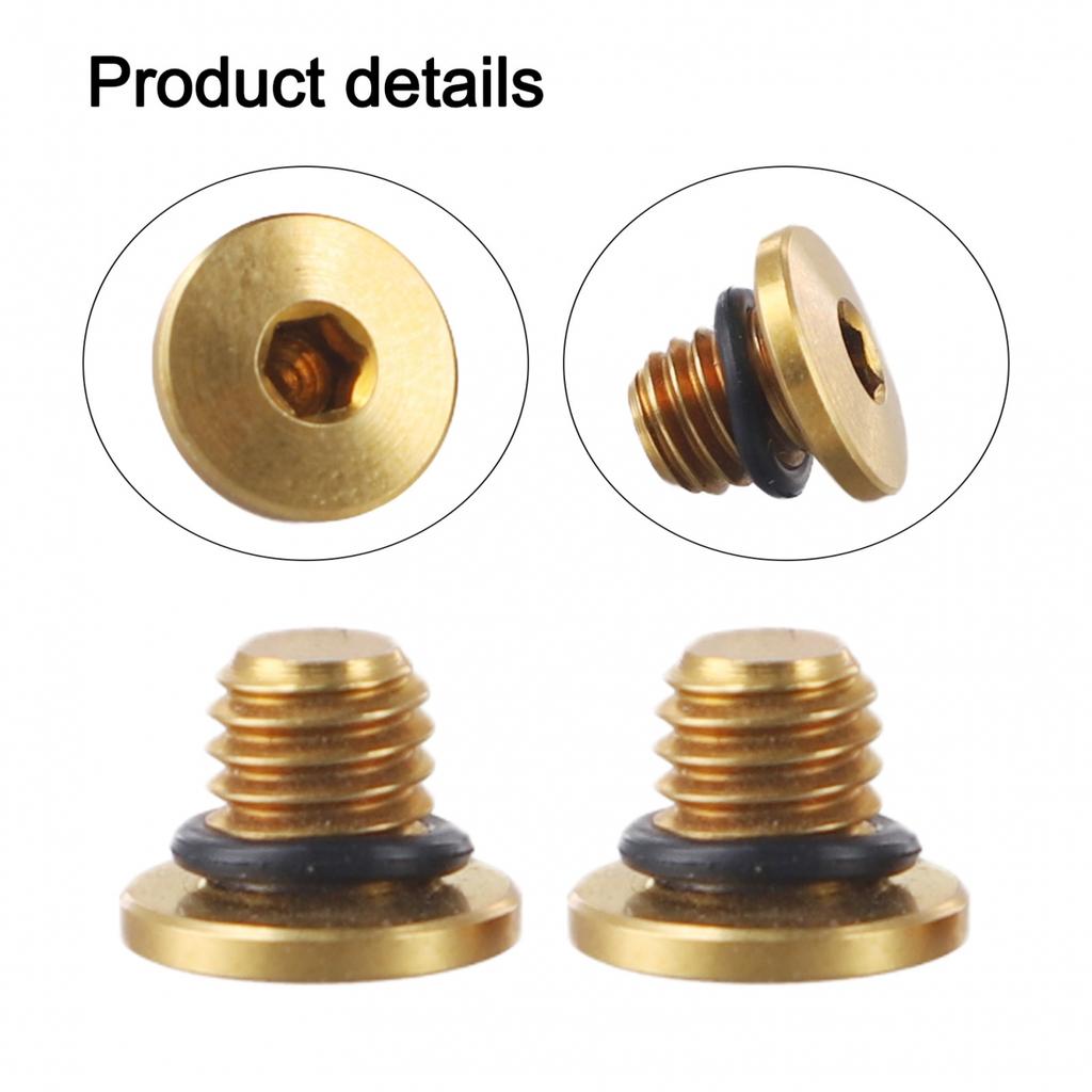 High Performance Bicycle Bleed Screw Kit 2pcs with O Rings for Brake Systems