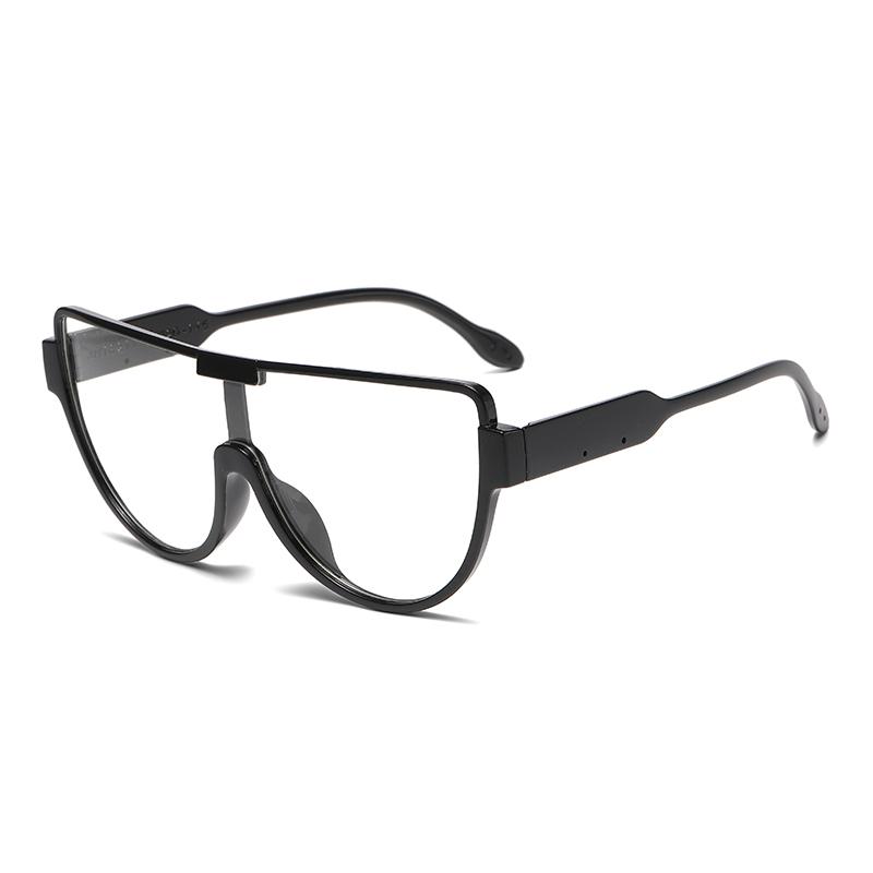 Fashion New Retro Oversized Sunglasses Women Integrated Frame Eyeglasses Punk Style Street Pography Glasses