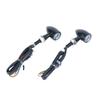 2Pcs Motorcycle LED Round Turn Signals Universal Fit Strong Metal Housing Bright Light Output Suitable for Safe Riding