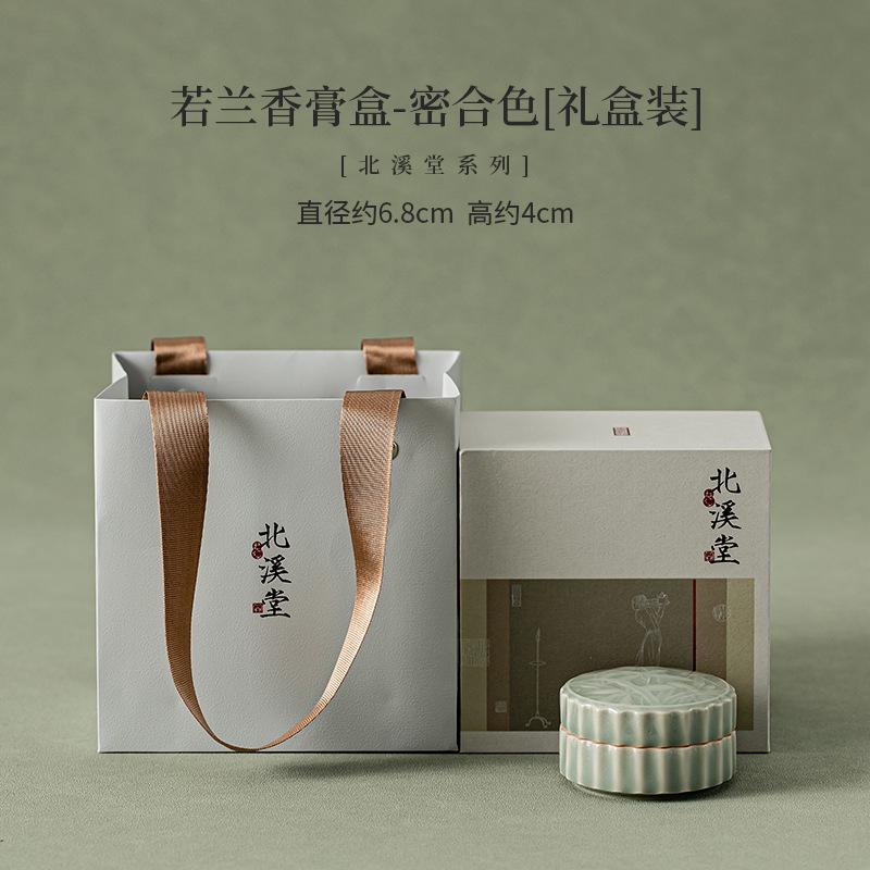 

Керамическая баночка для бальзама с орхидеей Бэйси Тан, маленькая портативная герметичная банка, банка для хранения ароматов, аксессуары для чайного набора Кунг-фу, подарочная коробка