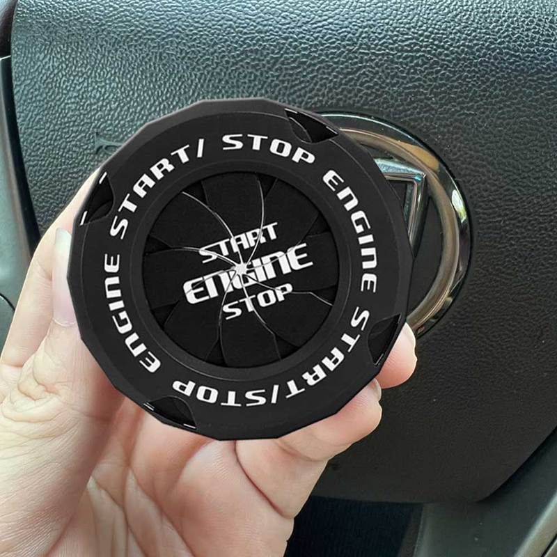 1x Car Interior Accessories Car Engine Start Stop Styling Switch Decoration Cover Car Engine Ignition Push Button Protection Cap