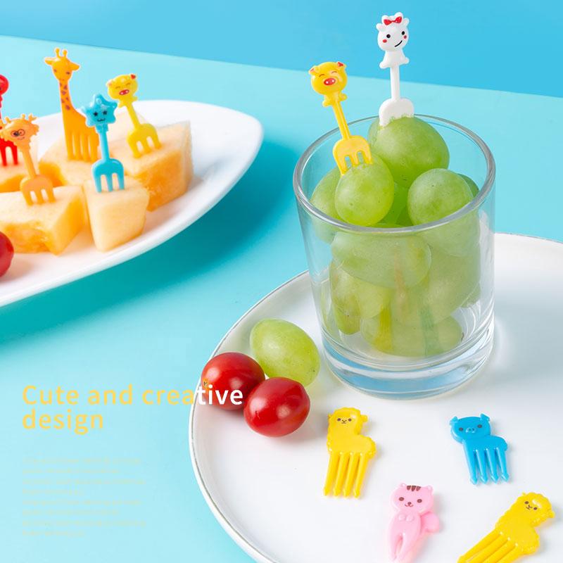 Cartoon Obst Gabel Set Twisted Party Buffet Dessert Essen Cocktail Sandwich Stick