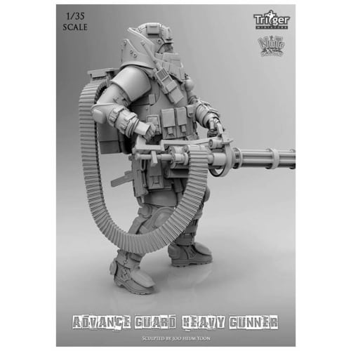 Nuts Planet 1/35 Scale Heavy Gunner with Vulcan Cannon Unpainted Resin Assembly Kit T35001