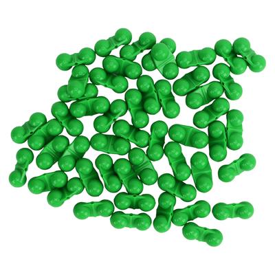 50PCS Fishing Double Rattle Metal Sea Fishing Attractor Bell Beads with Plastic Case for Luring