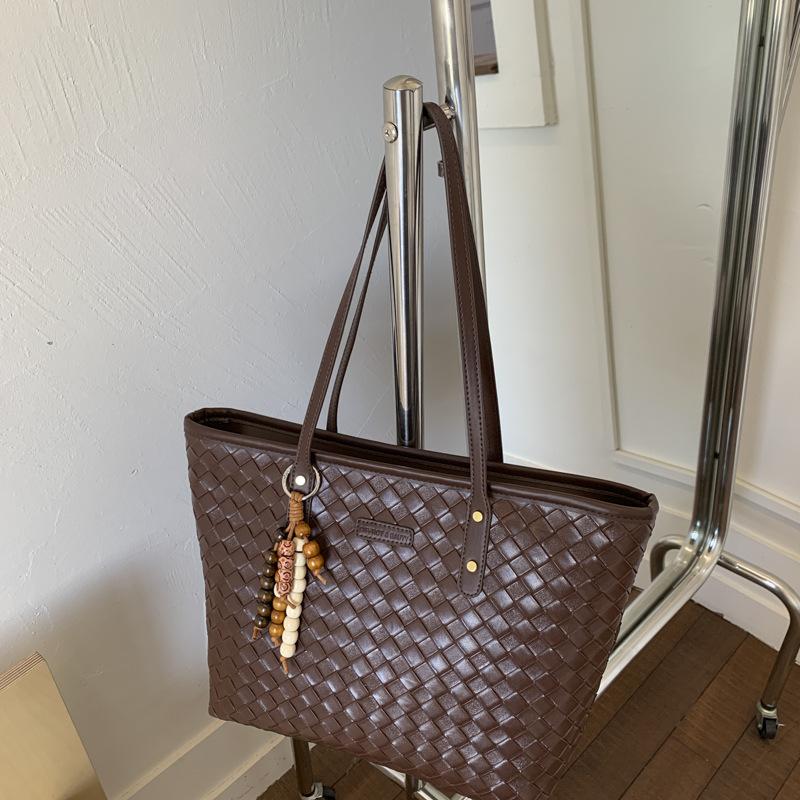 Popular Woven Bag Korean-style Simple Single-shoulder Bag Large-capacity Commuter Tote Bag