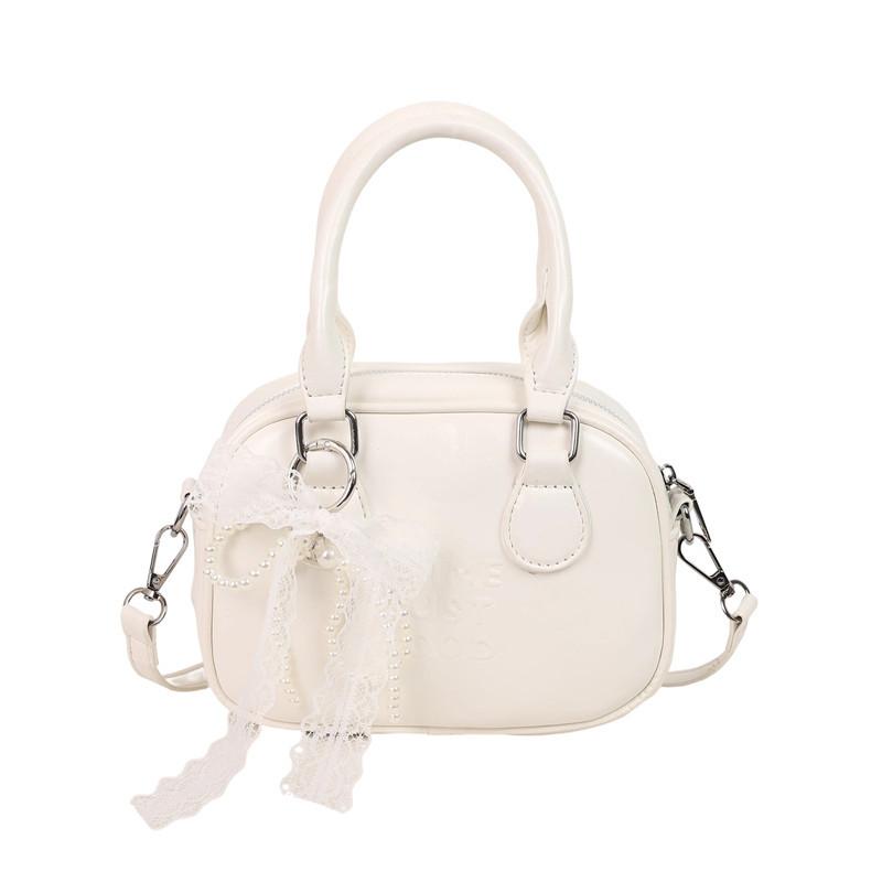 Spring and Summer Popular Korean Niche High-end Portable Bowling Bag Casual Versatile Temperament Foreign Style Messenger Women's Bag