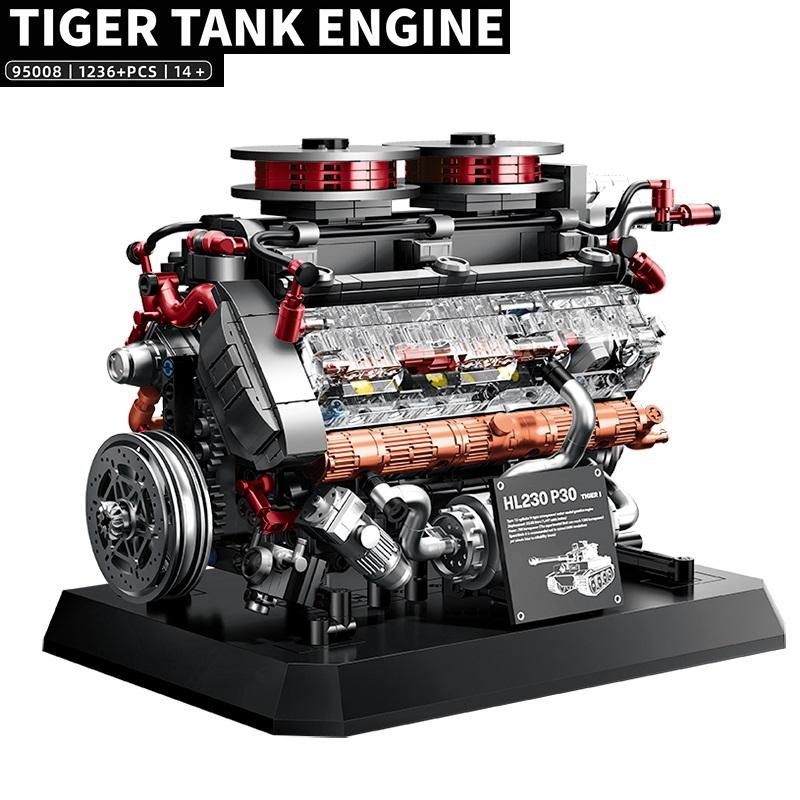 1236Pcs Army-Design Series-Collection First-Class Tiger Armored-Figurehting-Vehicle First-Class Engine Construction-Set-Kit Top-Grade