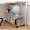 For Adjustable Mobile Under Desk Bookshelf Organizer Multi-Layer Rolling Storage Cart With Wheels For Office Home Bookshelf