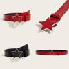 Trendy Youth Leather Belt With Alloy Buckle And Punk Style For Casual Outfits