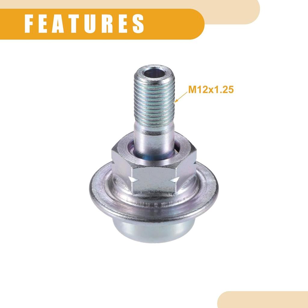 Fuel Injection Pressure Regulator No.23270-50010 - Car Fuel Pressure Regulator - for Toyota Land Cruiser 1998-2007 Metal Silver Tone - 1 Pc