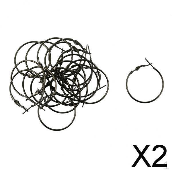 

2x20шт 50мм Круглые Петли-Основы для Бисероплетения Черные