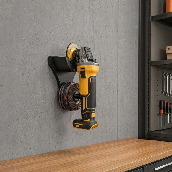Organizador de Amoladora Angular, Montaje en Pared con Soporte para Almacenamiento de Discos, Soporte para Herramientas de Máquinas de Corte para Amoladora de Alta Resistencia, para Taller Garaje