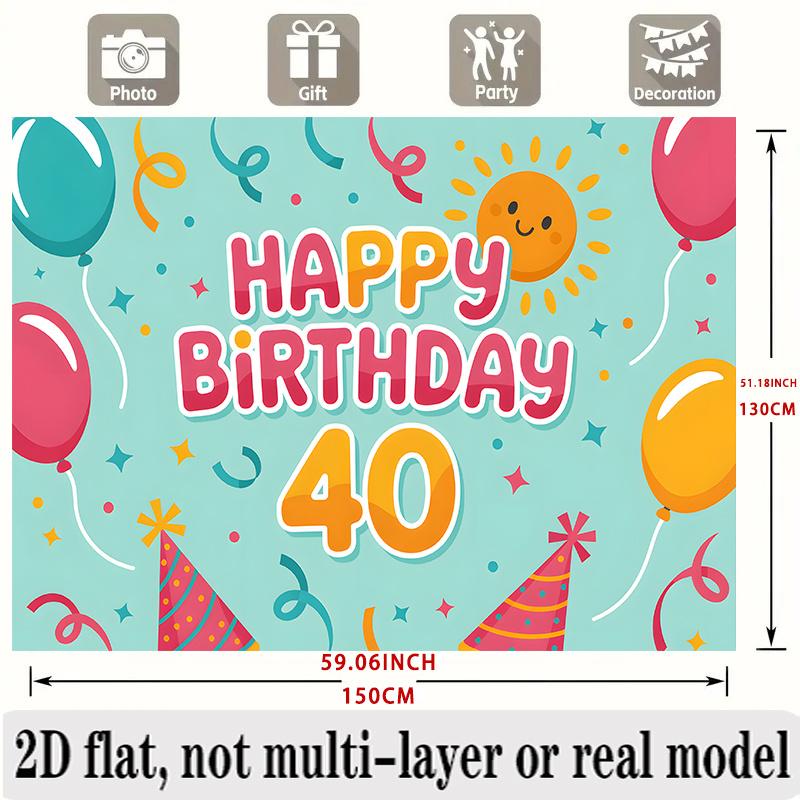 Party Backdrop Flat Text Hanging Event Backdrop Decoration Birthday Party Decor