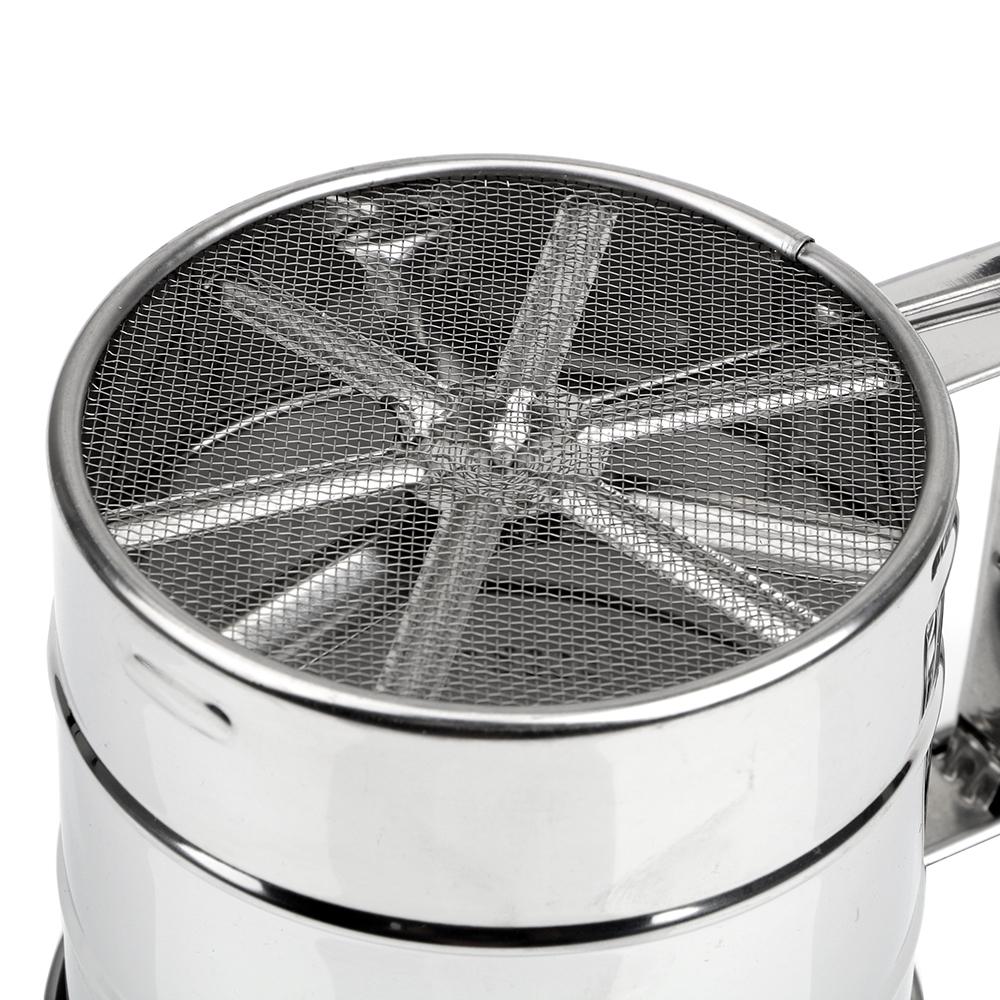 Powder Flour Mesh Sifter Cup Stainless Steel Sieve Cup Baking Icing Sugar Shaker Pastry Baking Tools Bakeware For Cakes Decorating