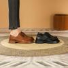 Spring New Women's Shoes First Layer Cowhide Small Leather Shoes Retro Lace-up Single Shoes Women