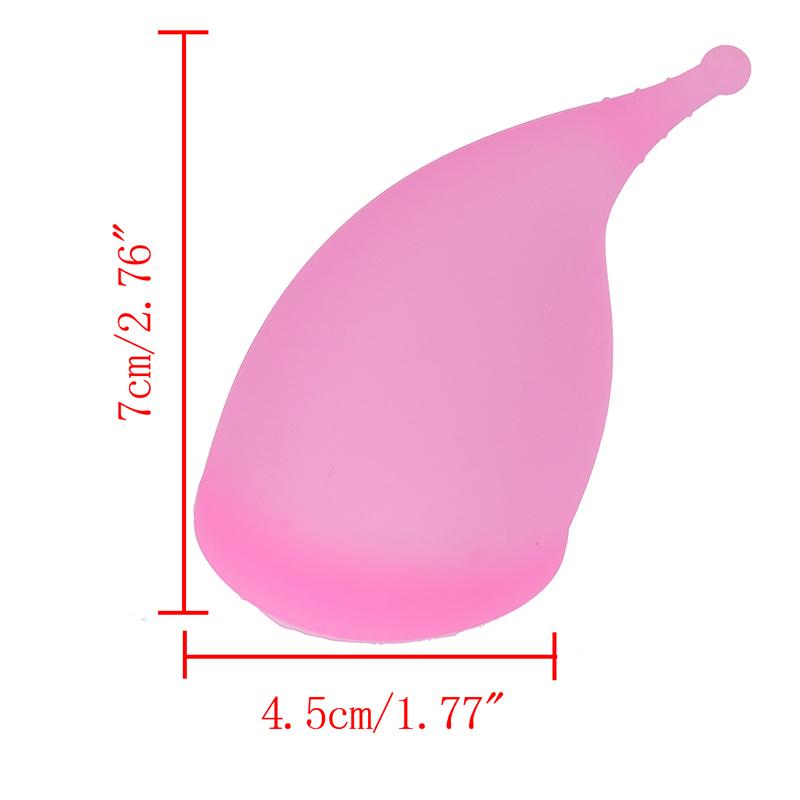 Reusable Medical Silicone Soft Menstrual Women Period Cup Size Small Large Pads