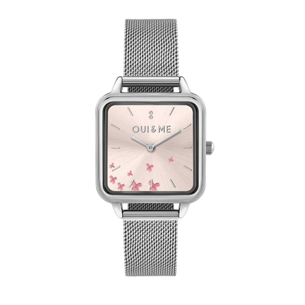 Oui & Me Orologio da Donna Harmonie Acciaio Inossidabile Maglia Quadrante Oro Rosa Quarzo ME010385