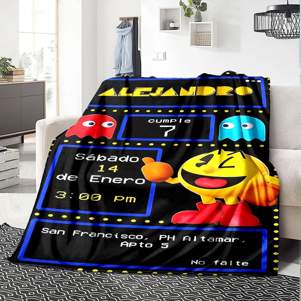 1pc Pacman Classic Maze flannel Blanket for Super Soft Cute Comfort Blanket for Travel Bedding Couch Sofa Blanket Y73057