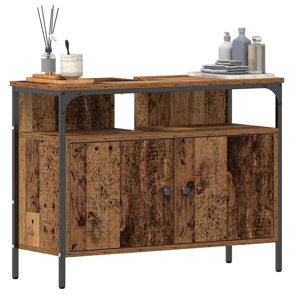 Washbasin Cabinet Reclaimed Wood Look 80 x 30 x 60 cm Engineered Wood