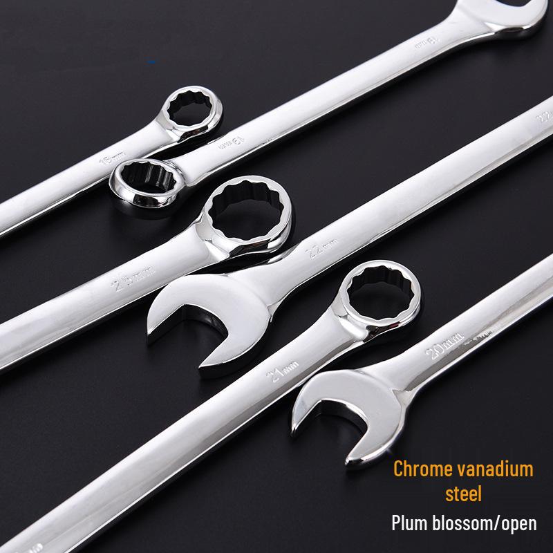 Dual-Use Wrench Set: Fixed & Combination (Sizes 6-14 | Open-End 8-32mm)