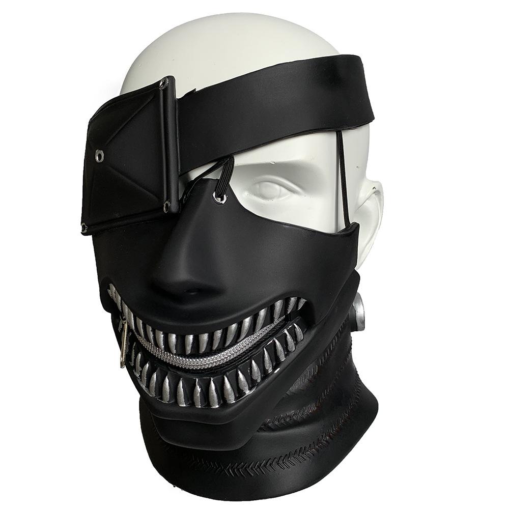 Halloween Tokyo Ghoul Kaneki Ken Maschera in PVC da Ghoul Mascherato, Maschera da Vampiro Cos Anime Oggetti di scena per Live Streaming