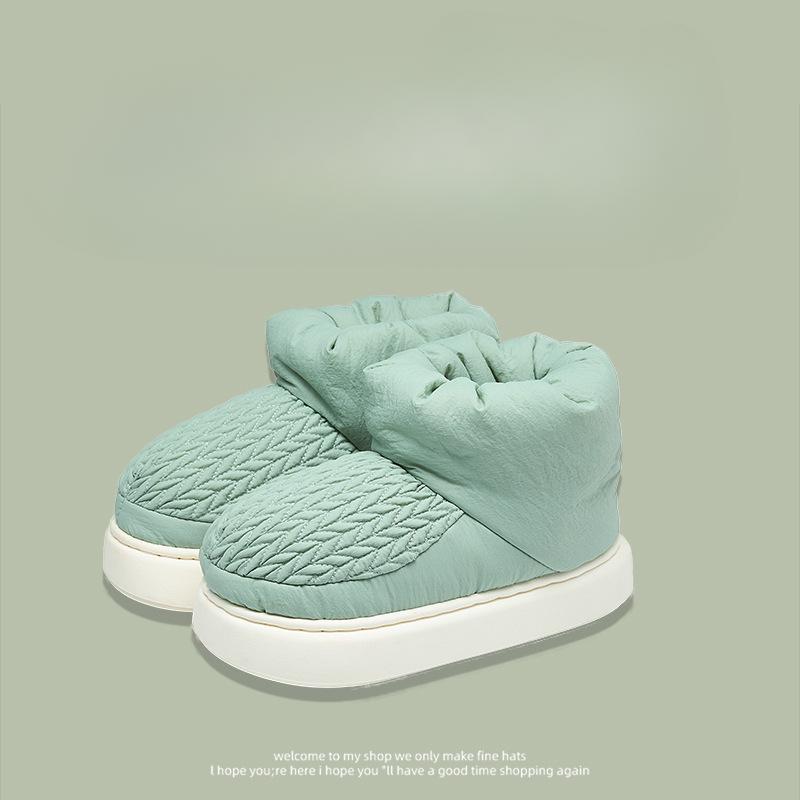 

Мужские зимние пушистые теплые ботильоны до щиколотки, водонепроницаемые, на меху, пушистые тапочки, нескользящие домашние тапочки, домашняя обувь, уютные зимние ботинки для мужчин 40-41 [Suitable for 39-40] светло-зеленый