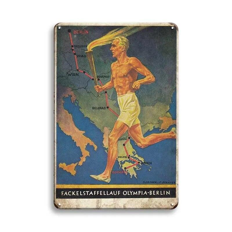 Skiing Baseball Metal Sign Austria Vintage Posters Sport Club Ski Metal Plaque Decorative Metal Plate Iron Painting Sport Wall