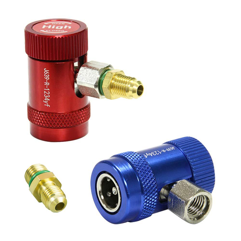 

R1234yf Quick Couplers Adapter,R1234yf AC Hose Fittings Connector Car Air Conditioning Evacuation and Recharging Tool