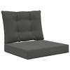 Outdoor Sofa Cushions 2 Pcs Anthracite Polyester