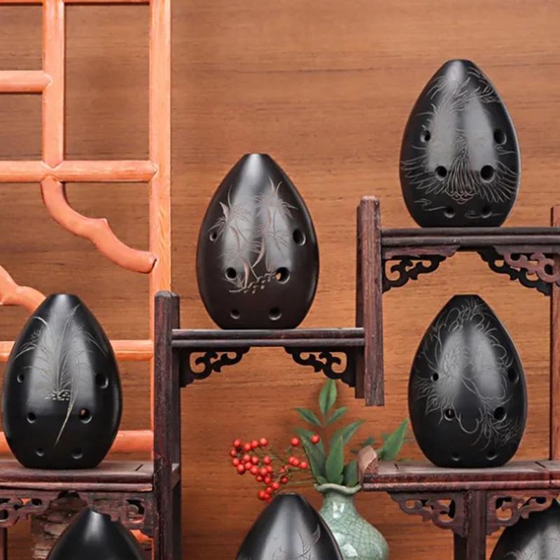 Flet ceramiczny Instrument Profesjonalna Gra Osiem Dziur Typ Gruszkowy Xun Wiatr Narodowy Starożytne Instrumenty Muzyczne Flet
