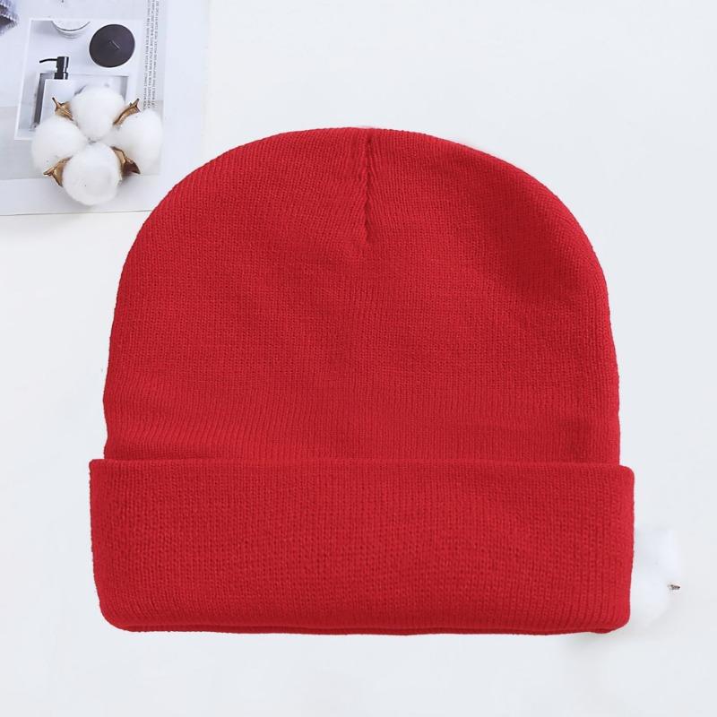 Czapka wełniana jesienno-zimowa czapka na zimno czapka dziergana dla pary czapka dziergana w kolorze cukierkowym wzór haftu tekst