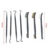 Multipurpose Car Detailing Cleaning Tool Accessories Wire Brushes and 4 Nylon Picks Pick and Brush Set 3 Double-headed