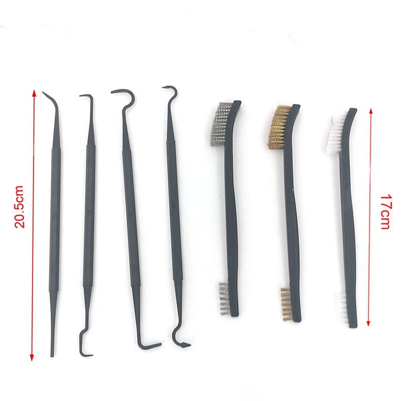 Multipurpose Car Detailing Cleaning Tool Accessories Wire Brushes and 4 Nylon Picks Pick and Brush Set 3 Double-headed