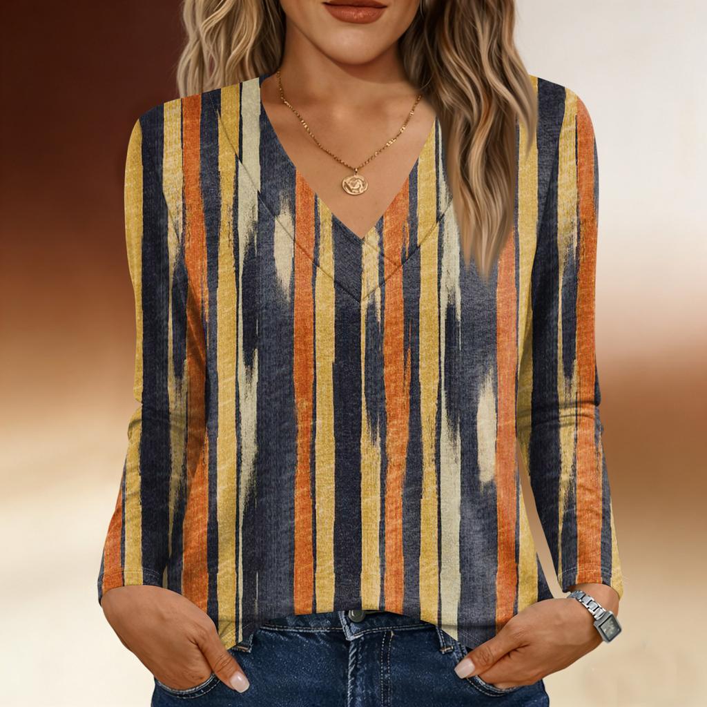 Long Sleeve Shirts For Women Cute Print Graphic Tees Blouses Casual Plus Size Basic Tops Pullover